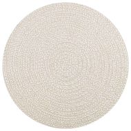 Килим "ZIZUR", кремави Ø 120см, визия юта, за закрито и открито