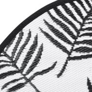 Килим за открито, ARAKIL бяло и черно, Ø200 см, PP