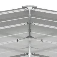 Градинска висока леха поцинкована стомана 129x129x77 см зелена