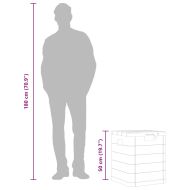 Градинска кутия за съхранение, 90 л, светлосива