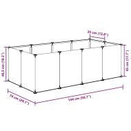 Клетка за малки животни прозрачна 144x74x46,5 см PP и стомана