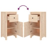 Сайдборди, 2 бр, черни, 40x35x80 см, бор масив