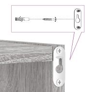 стенни кубчета 2 бр. сиви сонома 30x15x30 см