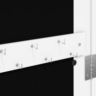 Огледален шкаф за бижута, стенен монтаж, бял, 30x8,5x106 см