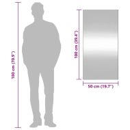 Стенно огледало 50x100 см стъкло правоъгълно