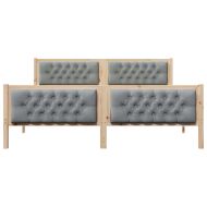 Рамка за легло Светлосиво 180 x 200 cm Солидно борово дърво