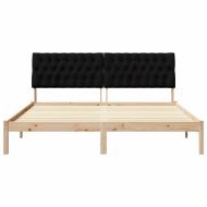 Леглова рамка с тапицирана гръбна част Кафяво 180 x 200 cm