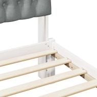 Леглова рамка с тапицирана гръбна част Бяло 180 x 200 cm