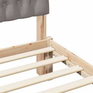 Леглова рамка с тапицирана гръбна част Кафяво 160 x 200 cm