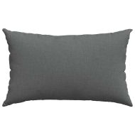 Диван възглавници 2 pcs Тъмен сив 50 x 30 cm текстил