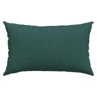 Диван възглавници 2 pcs Тъмен зелен 50 x 30 cm текстил