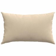 Диван възглавници 2 pcs Крем 50 x 30 cm текстил