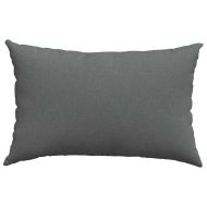 Диван възглавници 2 pcs Тъмен сив 60 x 40 cm текстил