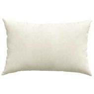 Диван възглавници 2 pcs Крем 60 x 40 cm Кордюрова тъкан