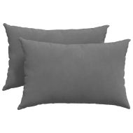 Диван възглавници 2 pcs Тъмен сив 60 x 40 cm текстил