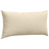 Диван възглавници 2 pcs Крем 80 x 40 cm текстил