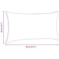 Диван възглавници 2 pcs Виненочервен 80 x 40 cm Кордюрова тъкан