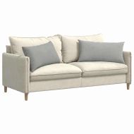 Диван възглавници 2 pcs Светлосиво 80 x 40 cm текстил