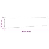 Диван възглавници 2 pcs Бяло 200 x 40 см текстил