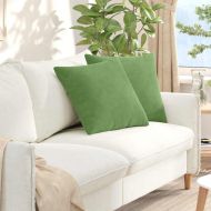 Диван възглавници 2 pcs Светло зелено 50 x 50 cm