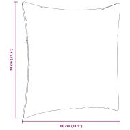 Диван възглавници 2 pcs Сивозелен 80 x 80 cm Кордюрова тъкан