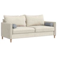 Възглавници валяци 2 pcs Светлосиво Ø 15 x 40 см текстил