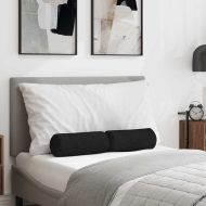 Възглавници валяци 2 pcs Черно Ø 15 x 40 см текстил