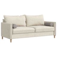 Възглавници валяци 2 pcs Таупе Ø 15 x 40 см текстил