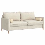 Възглавници валяци 2 pcs Крем Ø 15 x 40 см текстил