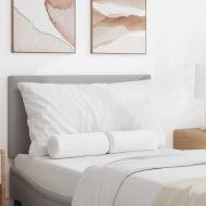 Възглавници валяци 2 pcs Бяло Ø 15 x 40 см текстил