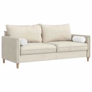 Възглавници валяци 2 pcs Бяло Ø 15 x 40 см текстил