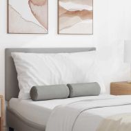 Възглавници валяци 2 pcs Облачно сиво Ø 15 x 40 см текстил