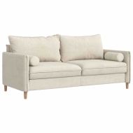 Възглавници валяци 2 pcs Крем Ø 15 x 40 см Кордюрова тъкан