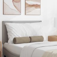 Възглавници валяци 2 pcs Таупе Ø 15 x 40 см Микрофибърна тъкан