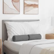 Възглавници валяци 2 pcs Тъмен сив Ø 15 x 40 см