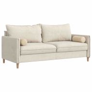 Възглавници валяци 2 pcs Крем Ø 15 x 40 см Микрофибърна тъкан