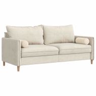 Възглавници валяци 2 pcs Бежово Ø 15 x 40 см Микрофибърна тъкан