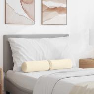 Възглавници валяци 2 pcs Крем Ø 15 x 40 см Кордюрова тъкан