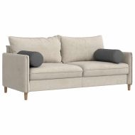 Възглавници валяци 2 pcs Тъмен сив Ø 25 x 70 см текстил