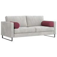 Възглавници валяци 2 pcs Виненочервен Ø 25 x 70 см текстил