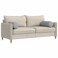 Възглавници валяци 2 pcs Облачно сиво Ø 25 x 70 см текстил