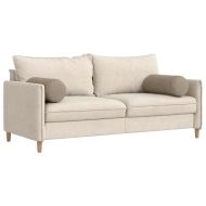 Възглавници валяци 2 pcs Таупе Ø 25 x 70 см Микрофибърна тъкан