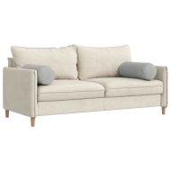 Възглавници валяци 2 pcs Светлосиво Ø 25 x 70 см