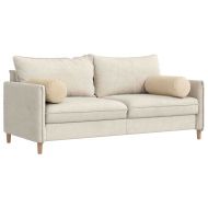 Възглавници валяци 2 pcs Крем Ø 25 x 70 см Микрофибърна тъкан