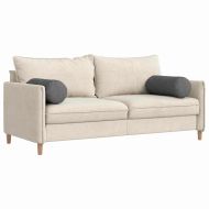 Възглавници валяци 2 pcs Тъмен сив Ø 25 x 70 см Кордюрова тъкан