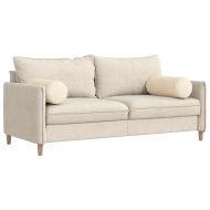 Възглавници валяци 2 pcs Крем Ø 25 x 70 см Кордюрова тъкан