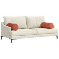 Възглавници валяци 2 pcs Червено оранжево Ø 25 x 70 см