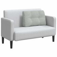 Възглавница за гръб Светлосиво 80 x 24 x 50 см Кадифе