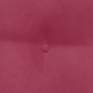 Възглавница за гръб Виненочервен 80 x 24 x 50 см Кадифе