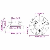 Статив за коледно дърво Античен мед 40 x 40 x 20.5 см Стомана